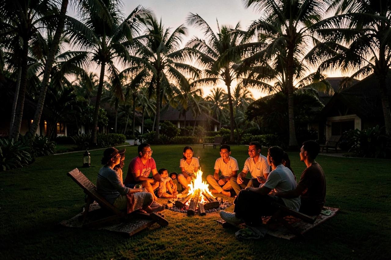 Campfire evening